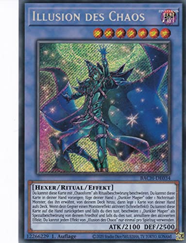 TCG BACH-DE034 - Illusion des Chaos - Secret Rare - Deutsch - 1. Auflage - im Set mit Ultrapro Toploader - Yugioh von TCG