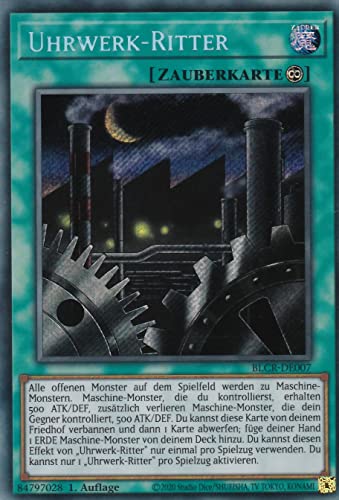 BLCR-DE007 - Uhrwerk-Ritter - Secret Rare - Deutsch - 1. Auflage - im Set mit Ultrapro Toploader - Yugioh von TCG