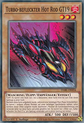 DABL-DE034 - Turbo-befleckter Hot Rod GT19 - Common - Deutsch - 1. Auflage - im Set mit Ultrapro Toploader - Yugioh von TCG