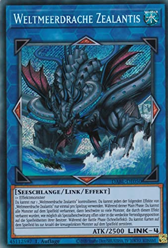 DABL-DE050 - Weltmeerdrache Zealantis - Secret Rare - Deutsch - 1. Auflage - im Set mit Ultrapro Toploader - Yugioh von TCG