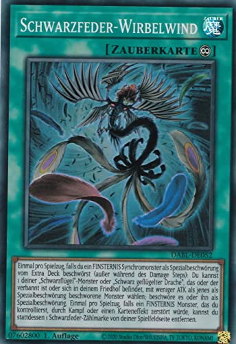 TCG - Schwarzfeder-Wirbelwind - Super Rare - Deutsch - 1. Auflage - Yu-Gi-Oh! Card - Trading Card - Kartenspiel - Anime & Manga - 1 Stück von TCG