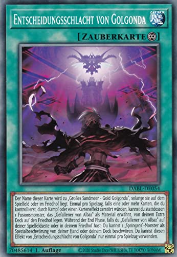 DABL-DE054 - Entscheidungsschlacht von Golgonda - Common - Deutsch - 1. Auflage - im Set mit Ultrapro Toploader - Yugioh von TCG