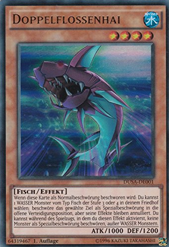 DUSA-DE001 - Doppelflossenhai - Ultra Rare - Deutsch - im Set mit Ultrapro Toploader - Yugioh von TCG