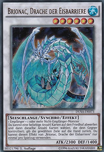 DUSA-DE073 - Brionac, Drache der Eisbarriere - Ultra Rare - Deutsch - im Set mit Ultrapro Toploader - Yugioh von TCG