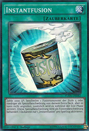 FUEN-DE042 - Instantfusion - Super Rare - Deutsch - im Set mit Ultrapro Toploader - Yugioh - 1. Auflage von TCG