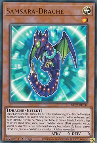 GFP2-DE037 - Samsara-Drache - Ultra Rare - Deutsch - 1. Auflage - im Set mit Ultrapro Toploader - Yugioh von TCG