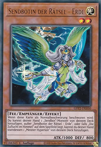 GFP2-DE050 - Sendbotin der Rätsel - Erde - Ultra Rare - Deutsch - 1. Auflage - im Set mit Ultrapro Toploader - Yugioh von TCG