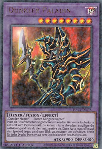 HAC1-DE018 - Dunkler Paladin - Duel Terminal Ultra Rare - Deutsch - 1. Auflage - im Set mit Ultrapro Toploader - Yugioh von TCG