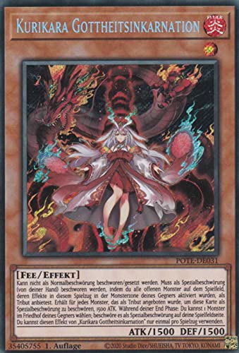 Kurikara Gottheitsinkarnation POTE-DE031 Secret Rare Yugioh 1.Auflage DE gamersheavenDe von TCG