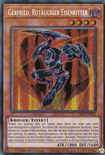 LDS1-DE011 - Gerfried, Rotäugiger Eisenritter - Secret Rare - Deutsch - 1. Auflage von TCG