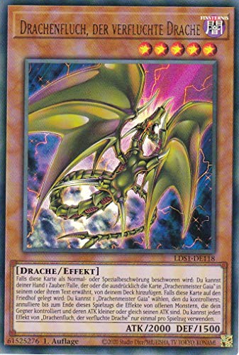 LDS1-DE118 - Drachenfluch, der verfluchte Drache - Ultra Rare - Deutsch - 1. Auflage von TCG