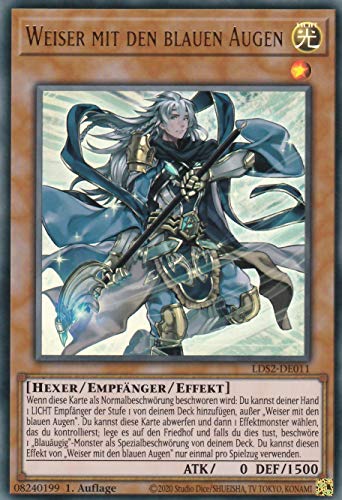 TCG LDS2-DE011 - Weiser mit den blauen Augen Ultra Rare DE im Set Ultrapro Toploader Yugioh von TCG