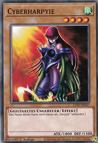 LDS2-DE067 - Cyberharpyie - Common - DE - im Set mit Ultrapro Toploader - Yugioh von TCG