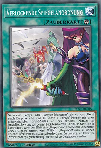 LDS2-DE085 - Verlockende Spiegelanordnung - Common - DE - im Set mit Ultrapro Toploader - Yugioh von TCG