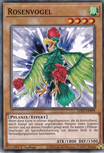 LDS2-DE099 - Rosenvogel - Common - DE - im Set mit Ultrapro Toploader - Yugioh von TCG