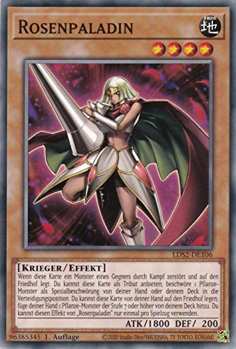 LDS2-DE106 - Rosenpaladin - Common - DE - im Set mit Ultrapro Toploader - Yugioh von TCG