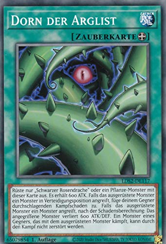 LDS2-DE117 - Dorn der Arglist - Common - DE - im Set mit Ultrapro Toploader - Yugioh von TCG