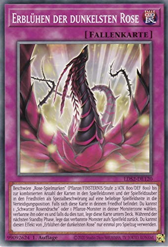 LDS2-DE120 - Erblühen der dunkelsten Rose - Common - DE - im Set mit Ultrapro Toploader - Yugioh von TCG