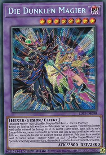 LDS3-DE090 - Die Dunklen Magier - Secret Rare - Deutsch - 1. Auflage - im Set mit Ultrapro Toploader - Yugioh von TCG