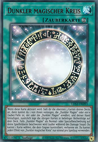 LDS3-DE093 - Dunkler magischer Kreis - Ultra Rare - Deutsch - 1. Auflage - im Set mit Ultrapro Toploader - Yugioh von TCG