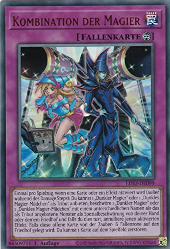 LDS3-DE099 - Kombination der Magier - Ultra Rare - Deutsch - 1. Auflage - im Set mit Ultrapro Toploader - Yugioh von TCG