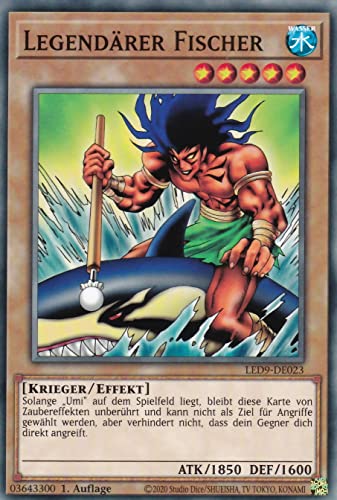 TCG LED9-DE023 - Legendärer Fischer - Common - Deutsch - 1. Auflage - im Set mit Ultrapro Toploader - Yugioh von TCG