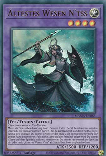 MAMA-DE063 - Ältestes Wesen N'tss - Ultra Rare - Deutsch - 1. Auflage - im Set mit Ultrapro Toploader - Yugioh von TCG