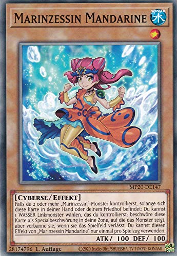 MP20-DE147 - Marinzessin Mandarine - Common - DE - im Set mit Ultrapro Toploader - Yugioh von TCG