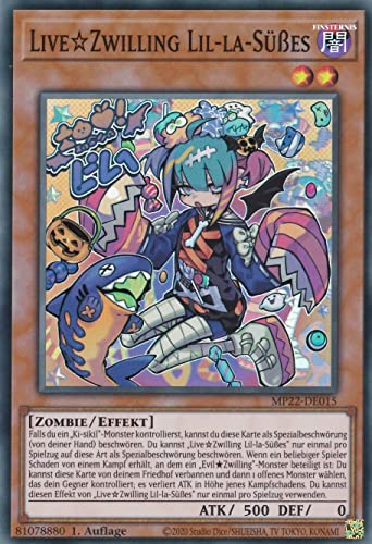 MP22-DE015 - Live☆Zwilling Lil-la-Süßes - Super Rare - Deutsch - 1. Auflage - im Set mit Ultrapro Toploader - Yugioh von TCG