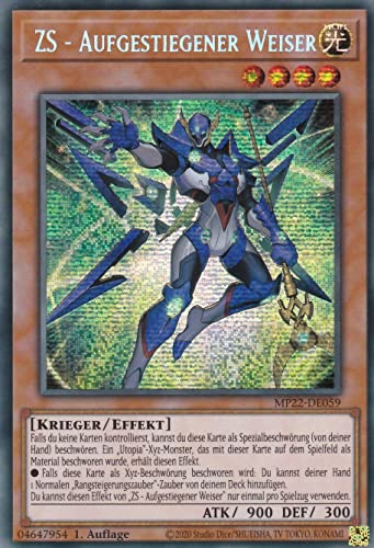 MP22-DE059 - ZS - Aufgestiegener Weiser - Secret Rare - Deutsch - 1. Auflage - im Set mit Ultrapro Toploader - Yugioh von TCG