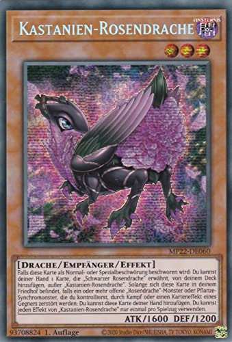 TCG - Yu-Gi-Oh Card - Kastanien-Rosendrache - Secret Rare - Deutsch - 1. Auflage - im Set mit Ultrapro Toploader von TCG