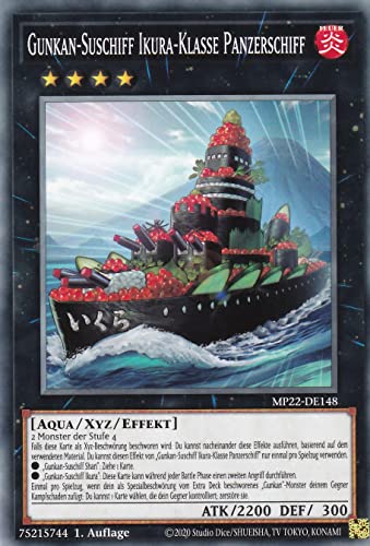 MP22-DE148 - Gunkan-Suschiff Ikura-Klasse Panzerschiff - Common - Deutsch - 1. Auflage - im Set mit Ultrapro Toploader - Yugioh von TCG