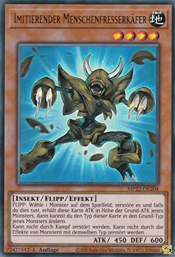 MP22-DE204 - Imitierender Menschenfresserkäfer - Ultra Rare - Deutsch - 1. Auflage - im Set mit Ultrapro Toploader - Yugioh von TCG