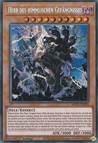 TCG - Herr des himmlischen Gefängnisses - Secret Rare - Deutsch - 1. Auflage - im Set mit Ultrapro Toploader - Yugioh von TCG