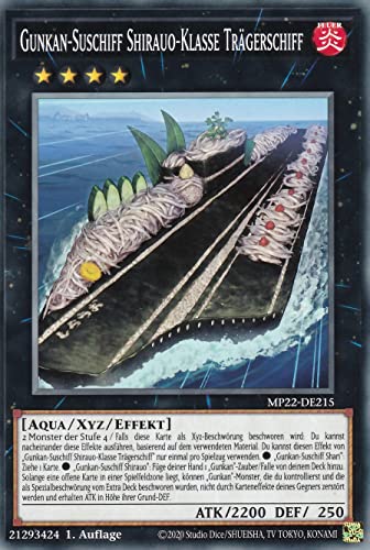 MP22-DE215 - Gunkan-Suschiff Shirauo-Klasse Trägerschiff - Common - Deutsch - 1. Auflage - im Set mit Ultrapro Toploader - Yugioh von TCG