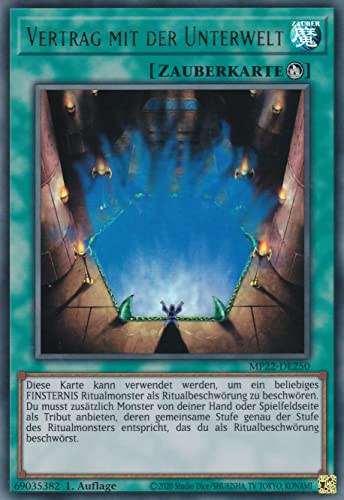 MP22-DE250 - Vertrag mit der Unterwelt - Ultra Rare - Deutsch - 1. Auflage - im Set mit Ultrapro Toploader - Yugioh von TCG