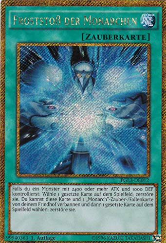 PGL3-DE012 - Froststoß der Monarchen - Gold Secret Rare - DE - im Set mit Ultrapro Toploader - Yugioh von TCG