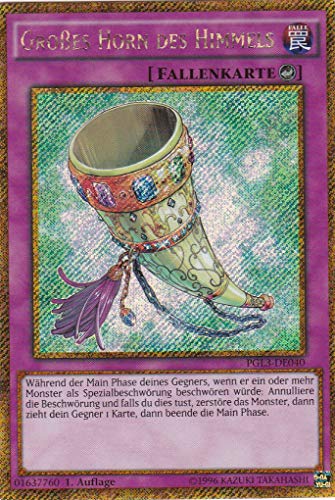 PGL3-DE040 - Großes Horn des Himmels - Gold Secret Rare - DE - im Set mit Ultrapro Toploader - Yugioh von TCG