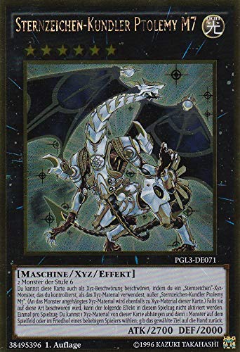 PGL3-DE071 - Sternzeichen-Kundler Ptolemy M7 - Gold Rare - DE - im Set mit Ultrapro Toploader - Yugioh von TCG