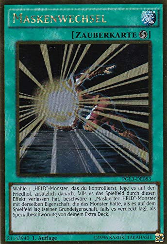 PGL3-DE083 - Maskenwechsel - Gold Rare - DE - im Set mit Ultrapro Toploader - Yugioh von TCG