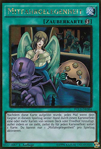 PGL3-DE084 - Mitfahrgelegenheit - Gold Rare - DE - im Set mit Ultrapro Toploader - Yugioh von TCG