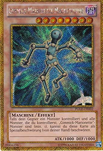 PGLD-DE002 - Gimmick-Marionette Magnetpuppe - Gold Secret Rare - DE - im Set mit Ultrapro Toploader - Yugioh PGLD-DE002 - Gimmick-Marionette Magnetpuppe - Gold Secret Rare - DE - im Set mit Ultrapro Toploader - Yugioh von TCG