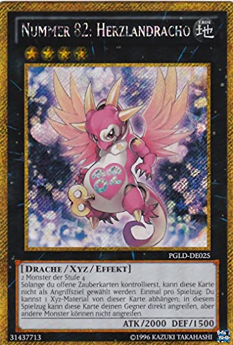 PGLD-DE025 - Nummer 82: Herzlandracho - Gold Secret Rare - DE - im Set mit Ultrapro Toploader - Yugioh von TCG