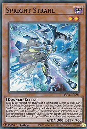 POTE-DE004 - Spright Strahl - Super Rare - Deutsch - 1. Auflage - im Set mit Ultrapro Toploader - Yugioh von TCG