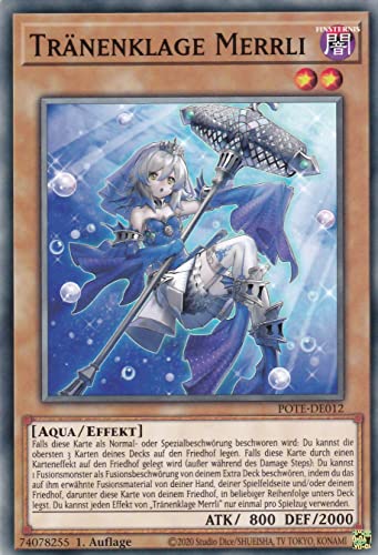 TCG POTE-DE012 - Tränenklage Merrli - Common - Deutsch - 1. Auflage - im Set mit Ultrapro Toploader - Yugioh von TCG