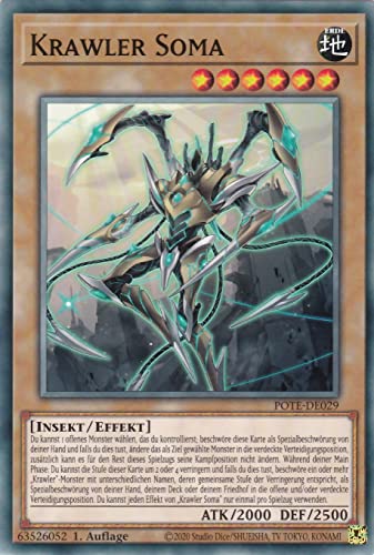 POTE-DE029 - Krawler Soma - Common - Deutsch - 1. Auflage - im Set mit Ultrapro Toploader - Yugioh von TCG