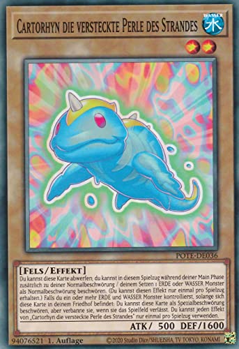 POTE-DE036 - Cartorhyn die versteckte Perle des Strandes - Common - Deutsch - 1. Auflage - im Set mit Ultrapro Toploader - Yugioh von TCG