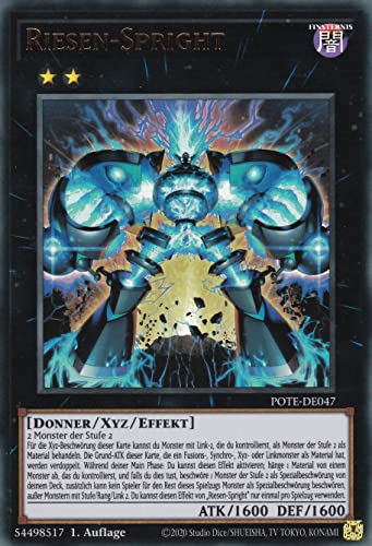 TCG POTE-DE047 - Riesen-Spright - Ultra Rare - Deutsch - 1. Auflage - im Set mit Ultrapro Toploader - Yugioh von TCG