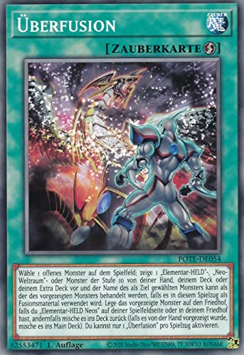 TCG POTE-DE054 - Überfusion - Common - Deutsch - 1. Auflage - im Set mit Ultrapro Toploader - Yugioh von TCG