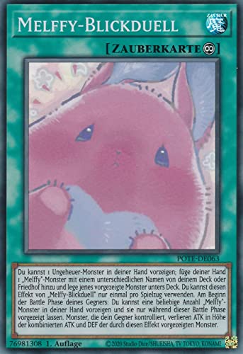 POTE-DE063 - Melffy-Blickduell - Super Rare - Deutsch - 1. Auflage - im Set mit Ultrapro Toploader - Yugioh von TCG